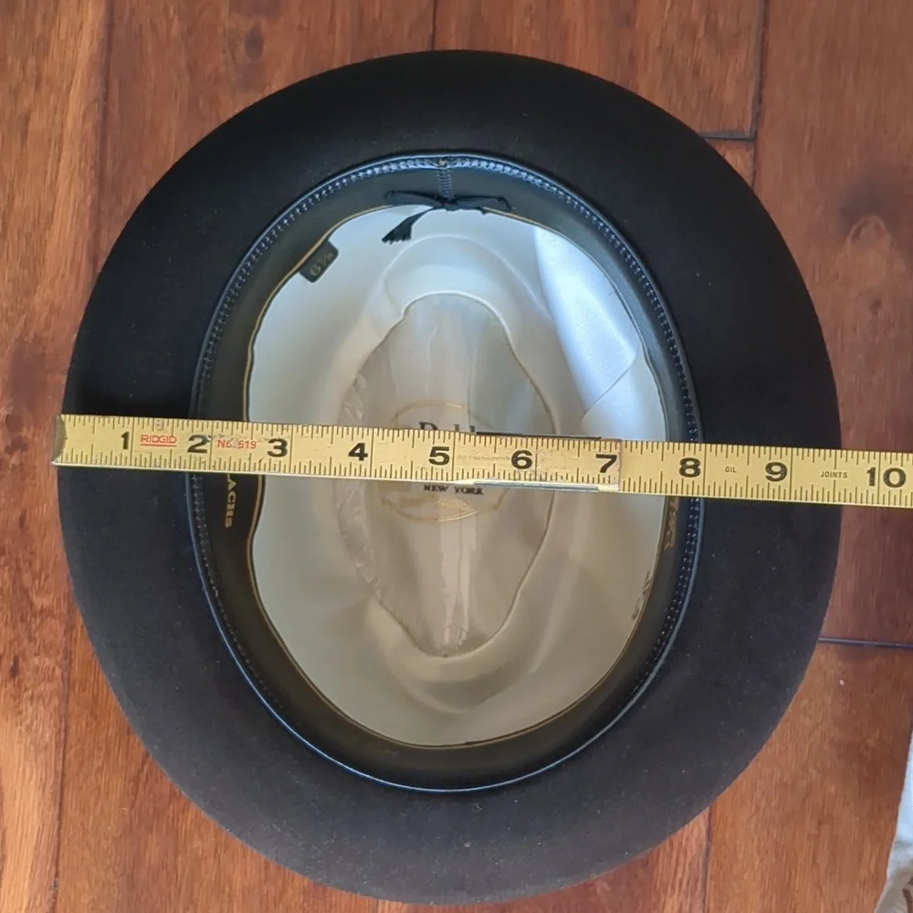 MEN'S VINTAGE DOBBS FELT BROWN FEDORA SIZE 6 7/8 - Picture 10 of 16